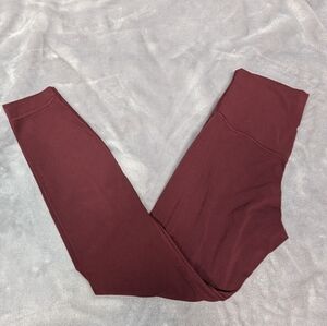EUC Lululemon Align Size 4, 25" Inseam Burgundy Leggings